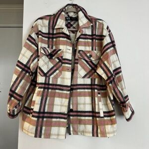 Light pink plaid shirt by Zara